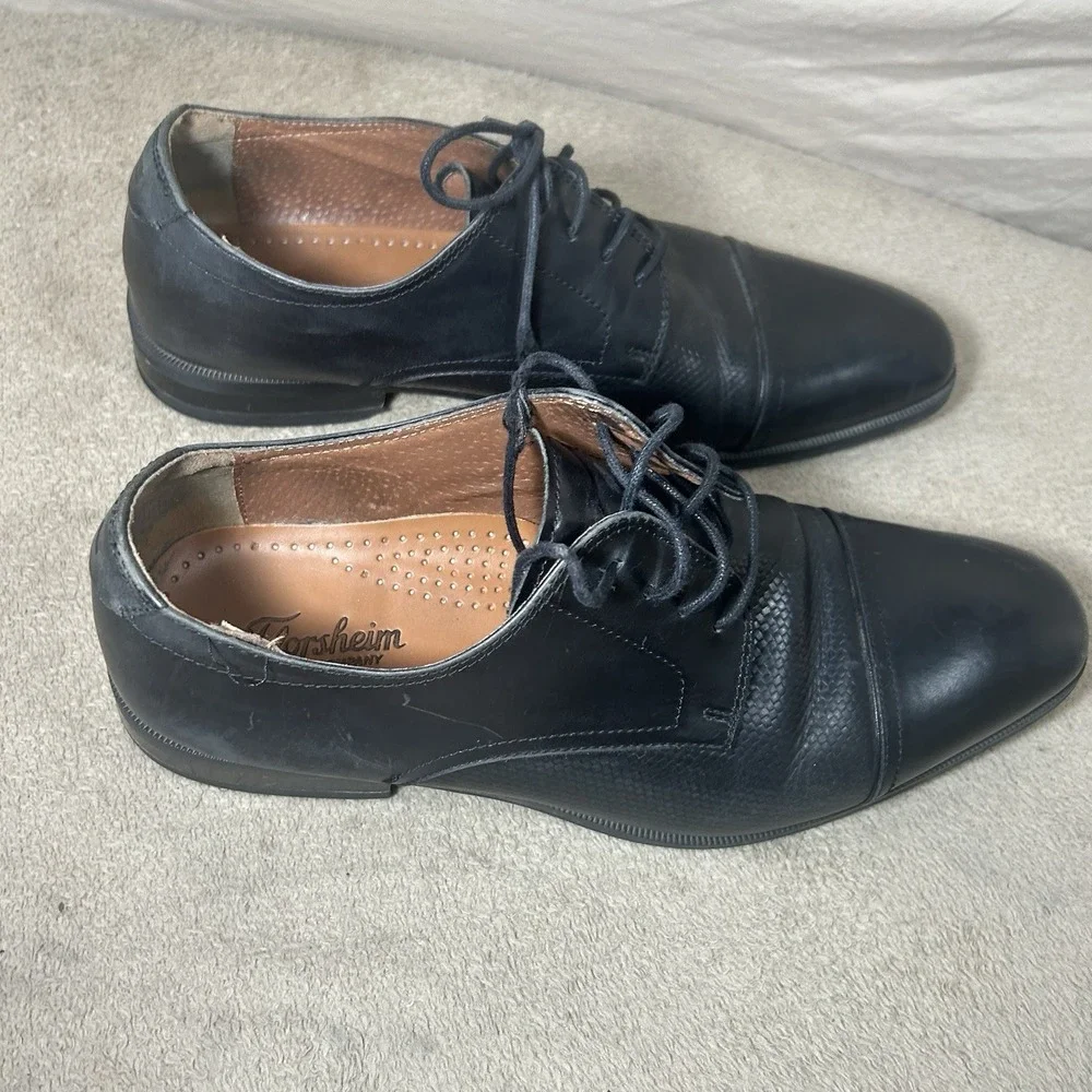 Florsheim Mens 9.5EEE Black‎ Leather Cap Toe Oxford Dress Shoes 14220-001